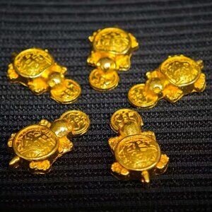 Traditional Metal Turtle Feng Shui Statue - Wealth & Luck Symbol - 1 pc - NEW